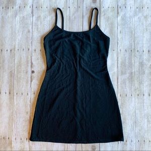 Vintage Black Mini Spaghetti Strap Dress